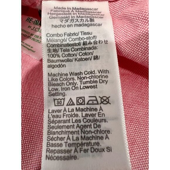 New J. Crew Size L Flex oxford casual shirt Pink SP23 *Thread Pull* - Picture 7 of 9